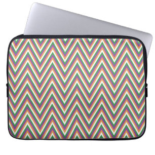 Funda Para Portátil Patrón Fresco de Chevron Retro