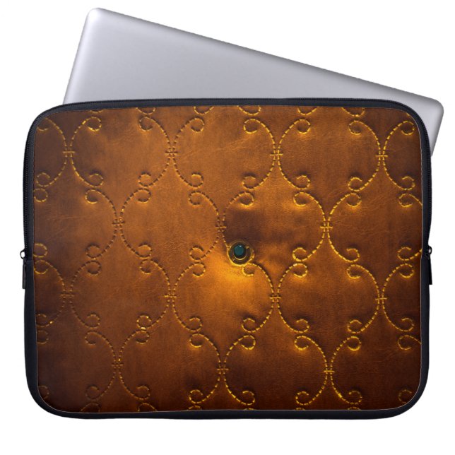 Funda Para Portátil Patrón genuino de puerta tapicera de la puerta de  (Frente)