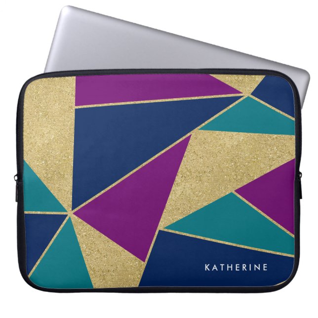 Funda Para Portátil Patrón geométrico abstracto (Frente)