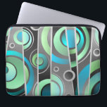 Funda Para Portátil Patrón geométrico abstracto de arte pop de Guay<br><div class="desc">Un diseño con un diseño geométrico de arte pop alegre y colorido con un atractivo moderno,  con círculos y líneas en tonos azules,  verdes,  grises y negros. Proteja su portátil o dispositivo de tablet con estilo.</div>