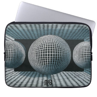 Funda Para Portátil Patrón geométrico abstracto moderno blanco y negro