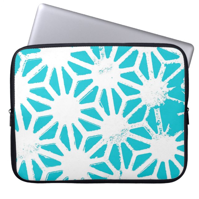 Funda Para Portátil Patrón geométrico acuático (Frente)