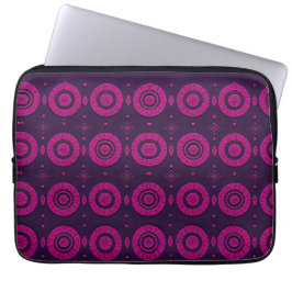 Funda Para Portátil Patrón geométrico africano magenta de círculo Elec