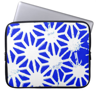 Funda Para Portátil Patrón geométrico azul real