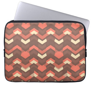 Funda Para Portátil Patrón geométrico chevron retro moderno de mediado