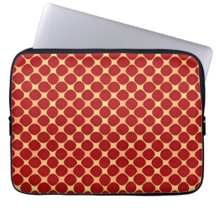 Funda Para Portátil Patrón geométrico con círculos rojos