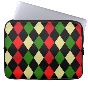 Funda Para Portátil Patrón geométrico de Harlequin de vacaciones