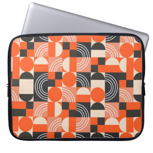 Funda Para Portátil Patrón geométrico en bloques de color brillante.