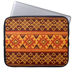 Funda Para Portátil Patrón geométrico étnico tradicional folk.