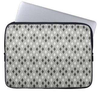 Funda Para Portátil patrón geométrico gris en blanco y negro