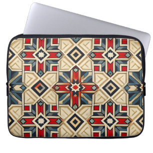 Funda Para Portátil Patrón geométrico intrincado con colores atrevidos