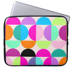 Funda Para Portátil Patrón geométrico moderno de mediados de siglo col