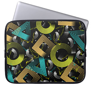 Funda Para Portátil Patrón geométrico, retro,90s,abstracto,a