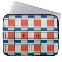 Patrón Geométrico Retro Monogramado