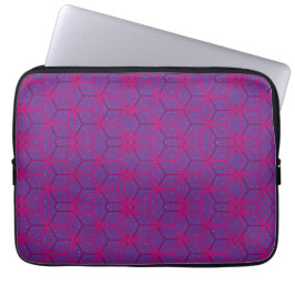 Funda Para Portátil Patrón geométrico retro rosa