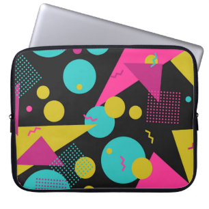 Funda Para Portátil Patrón geométrico sin soldadura de los años 80 con