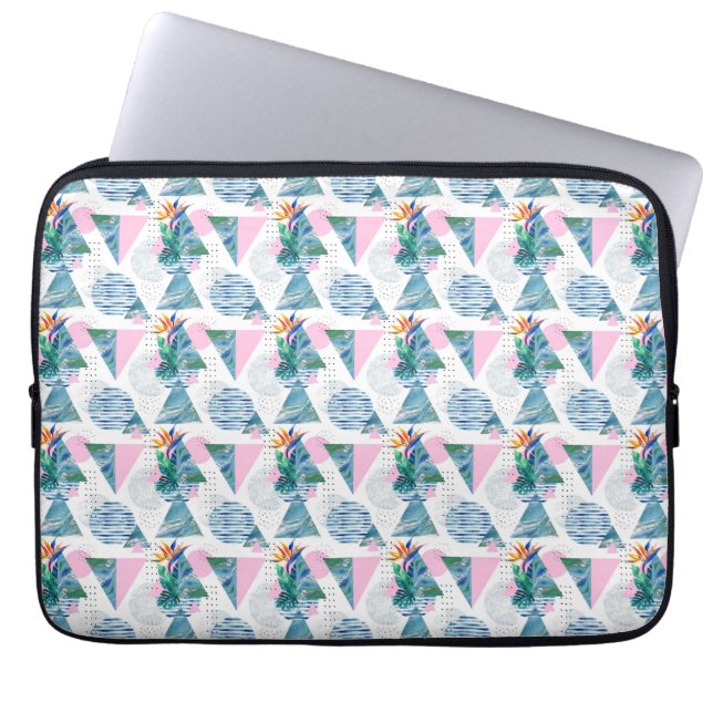Funda Para Portátil Patrón geométrico tropical (Frente)