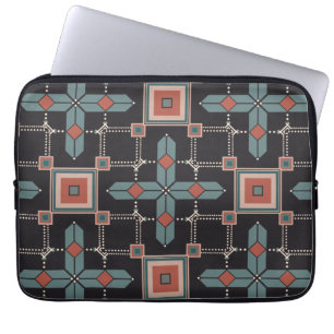 Funda Para Portátil Patrón Geométrico Vintage de Moda           