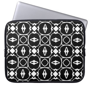 Funda Para Portátil Patrón geométrico vintage. Fijación de los element
