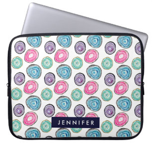 Funda Para Portátil Patrón geopolítico azul morado puro personalizado