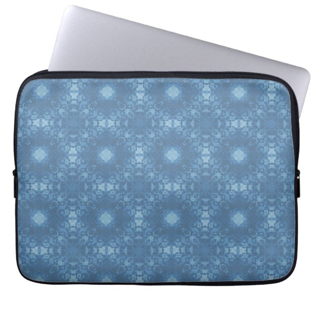 Funda Para Portátil Patrón gótico de firma azul (Frente)