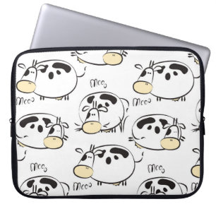 Funda Para Portátil Patrón gracioso con animales infantiles. Clip de c