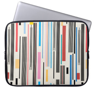 Funda Para Portátil patrón gráfico colorido de varias franjas 