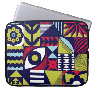 Funda Para Portátil Patrón gráfico de estilo escandinavo o retro. Mano