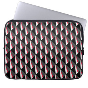 Funda Para Portátil Patrón gris blanco negro rojo