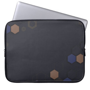 Funda Para Portátil Patrón Hexagonal oscuro moderno Manga para portá