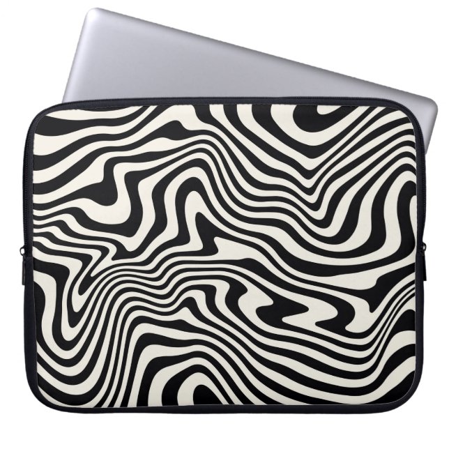 Funda Para Portátil patrón impecable. Textura abstracta a rayas con b (Frente)