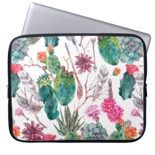 Funda Para Portátil Patrón ininterrumpido de acuarela natural exótica
