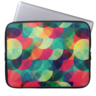 Funda Para Portátil patrón ininterrumpido de círculo colorido con efec
