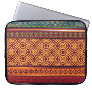 Funda Para Portátil Patrón ininterrumpido de etnias tribales