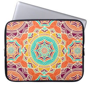 Funda Para Portátil Patrón ininterrumpido de floración étnica