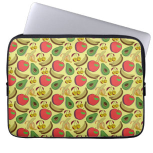 Funda Para Portátil Patrón ininterrumpido de frutos tropicales colorid