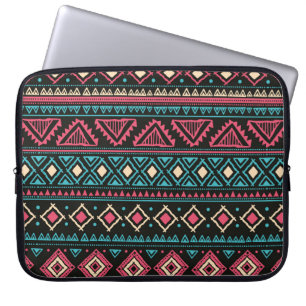 Funda Para Portátil Patrón ininterrumpido de origen étnico tribal