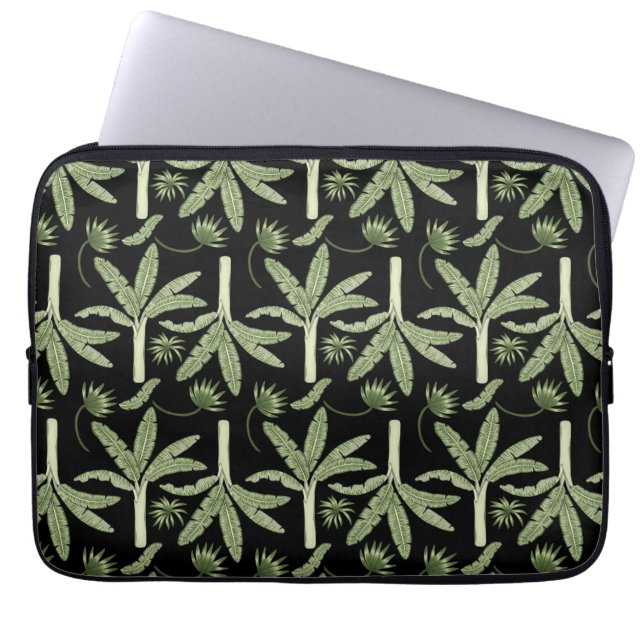 Funda Para Portátil Patrón ininterrumpido de palmeras tropicales (Frente)