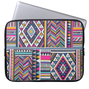 Funda Para Portátil patrón ininterrumpido de vintage tribal de color