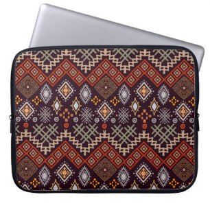Funda Para Portátil Patrón ininterrumpido del arte tribal