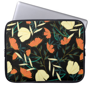 Funda Para Portátil Patrón ininterrumpido original con pulga tropical