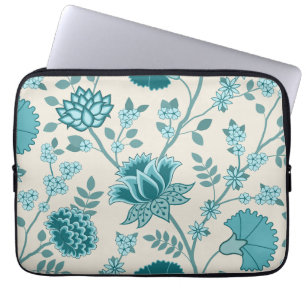Funda Para Portátil Patrón jacobeo floral Lg en crema