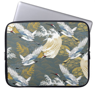 Funda Para Portátil Patrón japonés. Fondo de motivos tradicionales con