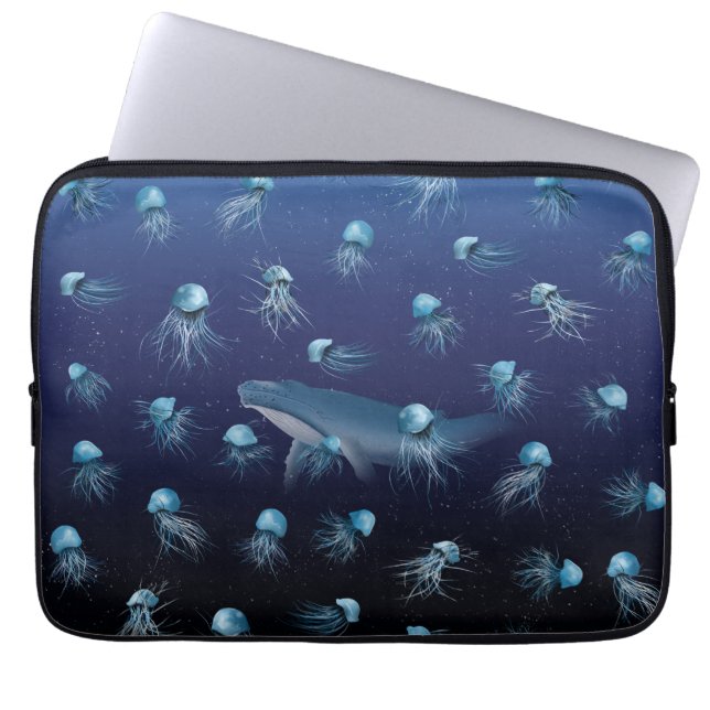 Funda Para Portátil Patrón JELLYFISH (Frente)