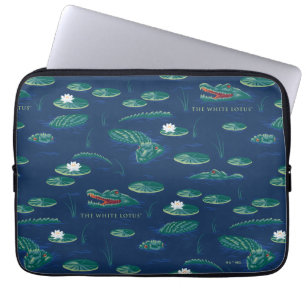 Funda Para Portátil Patrón laguna blanco Lotus lagador