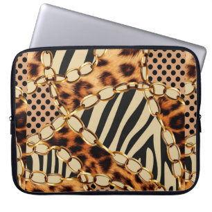 Funda Para Portátil Patrón leopardo, impresión leopardo, impresión ani