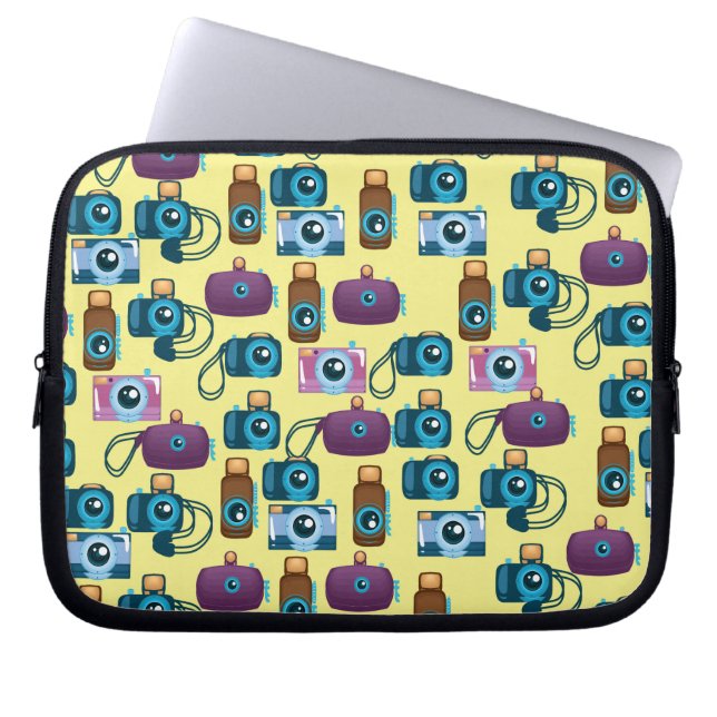 Funda Para Portátil Patrón lindo de cámaras (Frente)