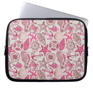 Funda Para Portátil Patrón marino rosa