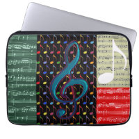 patrón mixto de notas de música