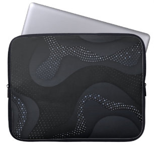 Funda Para Portátil Patrón moderno de semitono oscuro-plateado para p